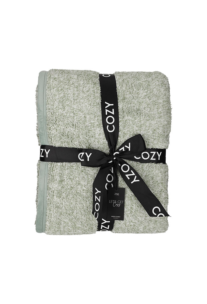 Jens Living Sherpa Plaid Groen 130x160x0.5cm 1stuks