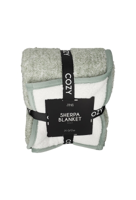 Jens Living Sherpa Plaid Groen 130x160x0.5cm 1stuks Jens Living Sherpa Plaid Groen 130x160x0.5cm 1stuks
