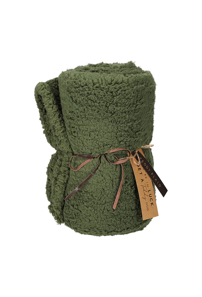 Jens Living Teddy Plaid Groen 160x120x0.5cm 1stuks