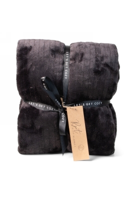 Jens Living Gift Plaid Rpet Zwart 120x160x0.3cm 1stuks