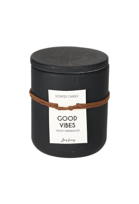 Jens Living Geurkaars Good Vibes 9x9x11cm 1stuks Jens Living Geurkaars Good Vibes 9x9x11cm 1stuks