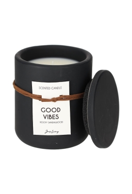 Jens Living Geurkaars Good Vibes 9x9x11cm 1stuks Jens Living Geurkaars Good Vibes 9x9x11cm 1stuks