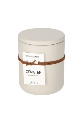 Jens Living Geurkaars Genieten 9x9x11cm 1stuks Jens Living Geurkaars Genieten 9x9x11cm 1stuks