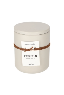 Jens Living Geurkaars Genieten 9x9x11cm 1stuks Jens Living Geurkaars Genieten 9x9x11cm 1stuks