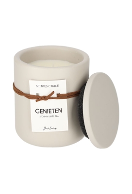Jens Living Geurkaars Genieten 9x9x11cm 1stuks Jens Living Geurkaars Genieten 9x9x11cm 1stuks