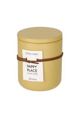 Jens Living Geurkaars Happy Place 9x9x11cm 1stuks Jens Living Geurkaars Happy Place 9x9x11cm 1stuks