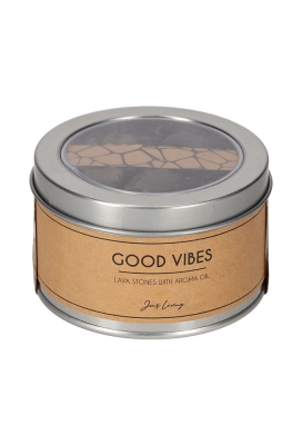 Jens Living Lavastenen Met Aroma Olie Good Vibes 8x8x5.5cm 1stuks Jens Living Lavastenen Met Aroma Olie Good Vibes 8x8x5.5cm 1stuks
