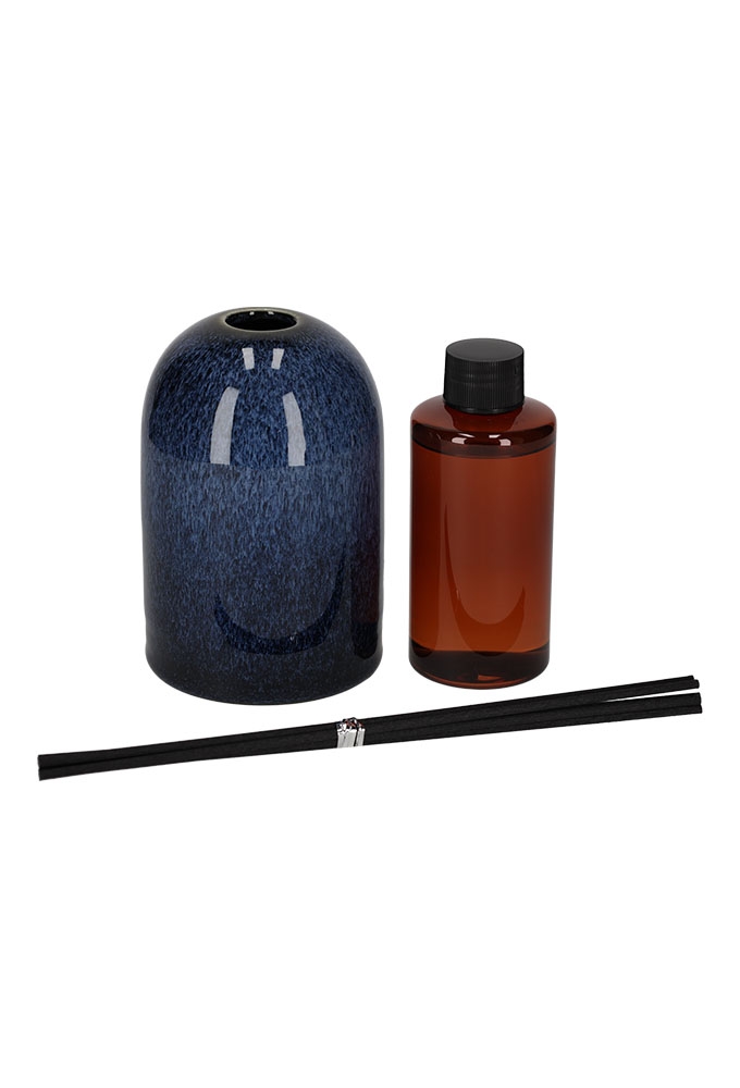 Jens Living Geurstokjes Amber Blauw 8x8x22cm 1stuks