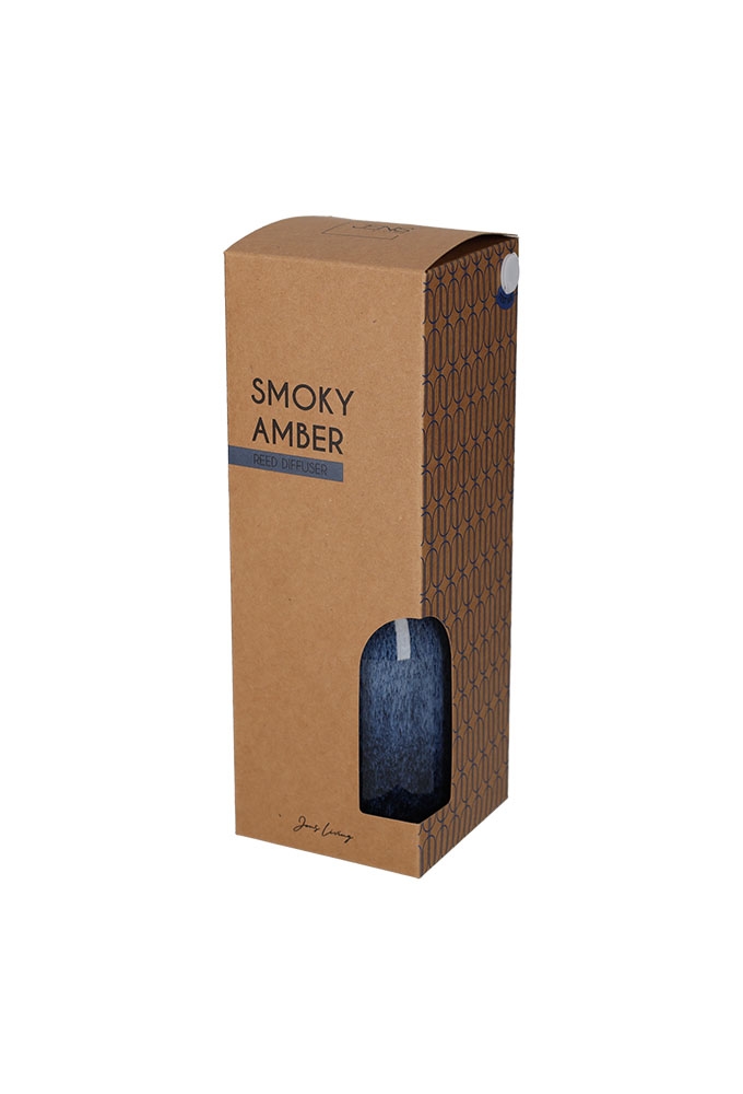 Jens Living Geurstokjes Amber Blauw 8x8x22cm 1stuks