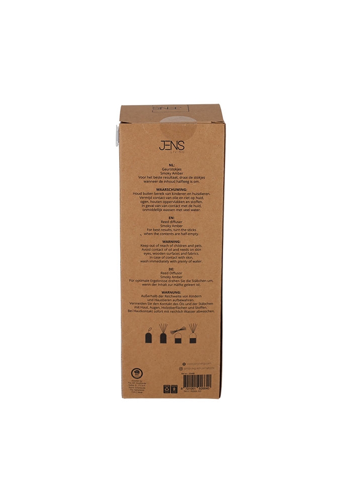 Jens Living Geurstokjes Amber Beige 8x8x22cm 1stuks Jens Living Geurstokjes Amber Beige 8x8x22cm 1stuks