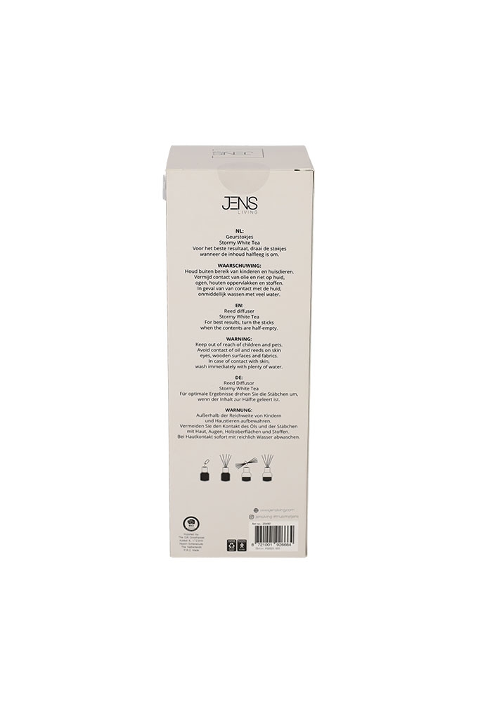 Jens Living Geurstokjes Genieten 7.5x7.5x21.5cm 1stuks Jens Living Geurstokjes Genieten 7.5x7.5x21.5cm 1stuks