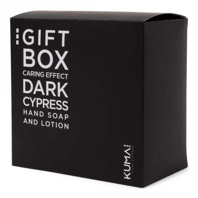 Kumai Dark Cypress Giftbox Handzeep & Handlotion & Trayl 1stuks Kumai Dark Cypress Giftbox Handzeep & Handlotion & Trayl 1stuks