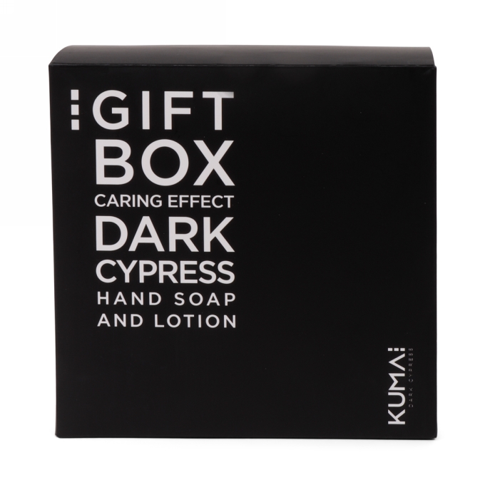 Kumai Dark Cypress Giftbox Handzeep & Handlotion & Trayl 1stuks Kumai Dark Cypress Giftbox Handzeep & Handlotion & Trayl 1stuks