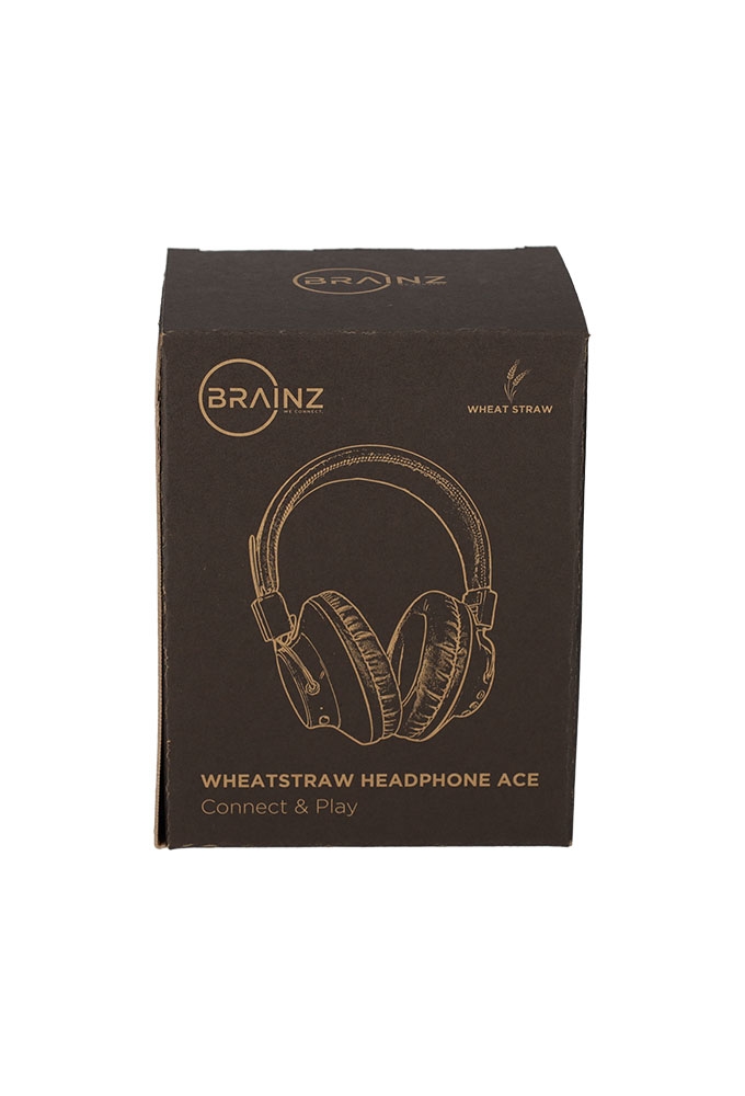 Brainz Hoofdtelefoon Ace Wheatstraw Zwart 18x8x16cm 1stuks Brainz Hoofdtelefoon Ace Wheatstraw Zwart 18x8x16cm 1stuks