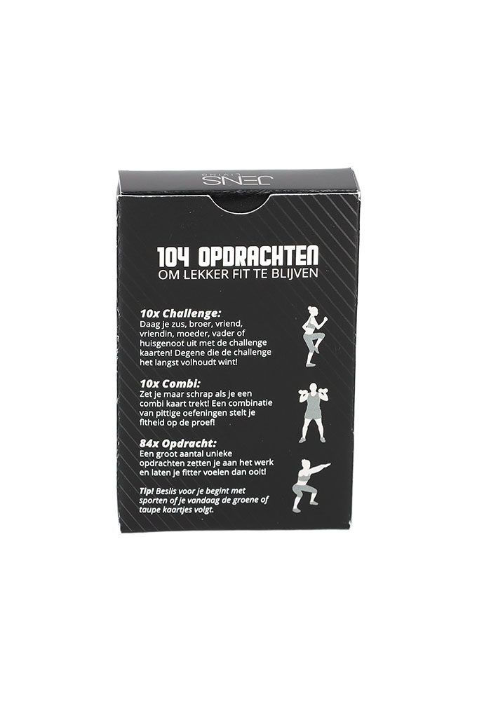 Jens Living Kaartspel Get Fit With Me 6x2x9cm 1stuks Jens Living Kaartspel Get Fit With Me 6x2x9cm 1stuks