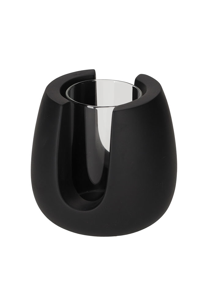 Jens Living Theelichthouder Tijn Zwart 10x9x9.5cm 1stuks