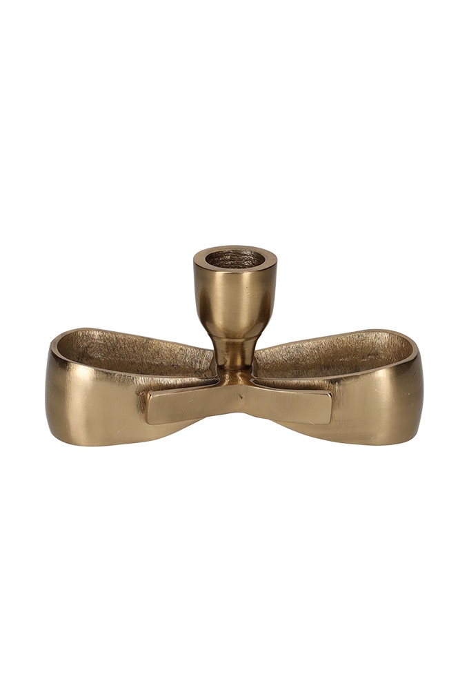 Jens Living Kandelaar Strik Goud Large 14.5x5.5x6.5cm 1stuks