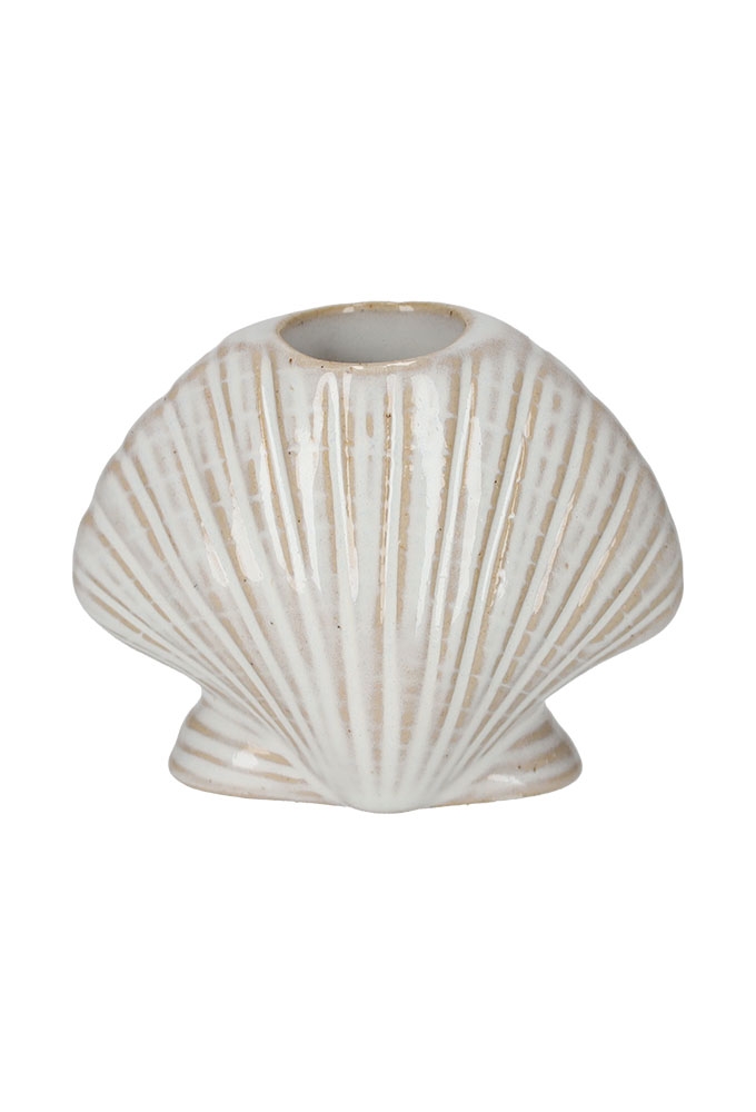 Jens Living Kandelaar Schelp 8x4.5x6cm 1stuks