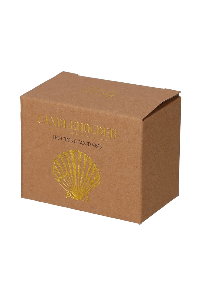 Jens Living Kandelaar Schelp 8x4.5x6cm 1stuks