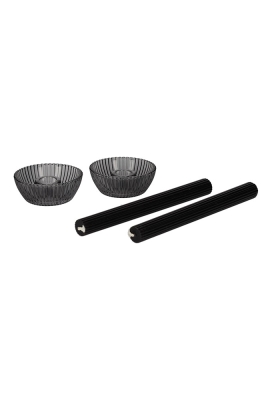 Jens Living Giftset Kandelaar Kaars Zwart set van 2st 8.5x8.5x21cm 1st Jens Living Giftset Kandelaar Kaars Zwart set van 2st 8.5x8.5x21cm 1st