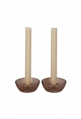 Jens Living Giftset Kandelaar Kaars Bruin set van 2st 8.5x8.5x21 1st Jens Living Giftset Kandelaar Kaars Bruin set van 2st 8.5x8.5x21 1st