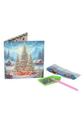 Jens Living Diamond Painting Kerstkaart set van 4st 16.5x16.5x0.2cm1st Jens Living Diamond Painting Kerstkaart set van 4st 16.5x16.5x0.2cm1st