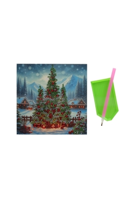 Jens Living Diamond Painting Kerstkaart set van 4st 16.5x16.5x0.2cm1st Jens Living Diamond Painting Kerstkaart set van 4st 16.5x16.5x0.2cm1st