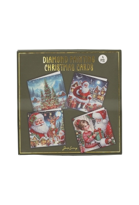 Jens Living Diamond Painting Kerstkaart set van 4st 16.5x16.5x0.2cm1st Jens Living Diamond Painting Kerstkaart set van 4st 16.5x16.5x0.2cm1st