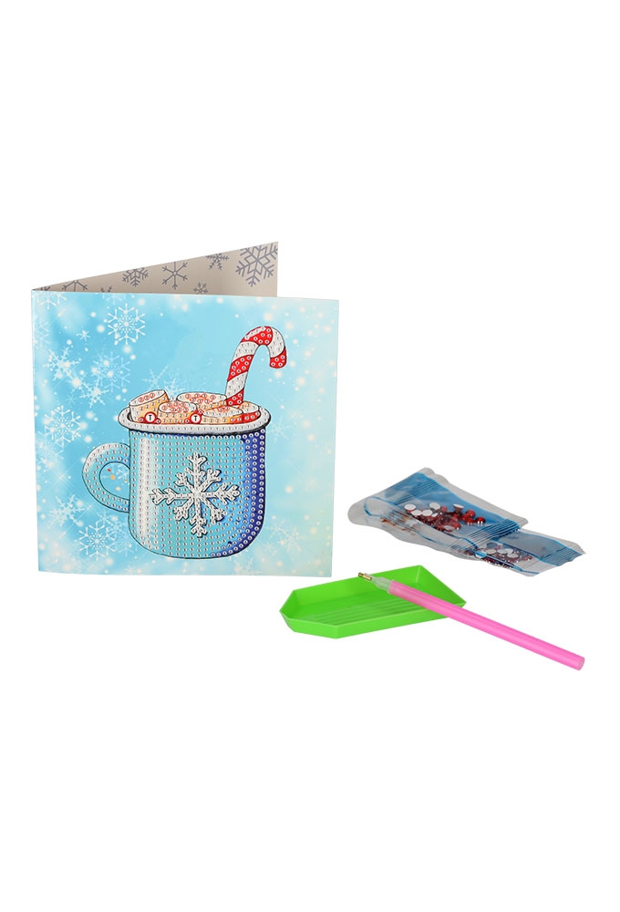 Jens Living Diamond Painting Winterkaart set 4st 16.5x16.5x0.2cm 1st