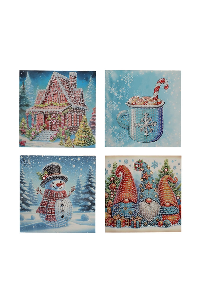 Jens Living Diamond Painting Winterkaart set 4st 16.5x16.5x0.2cm 1st