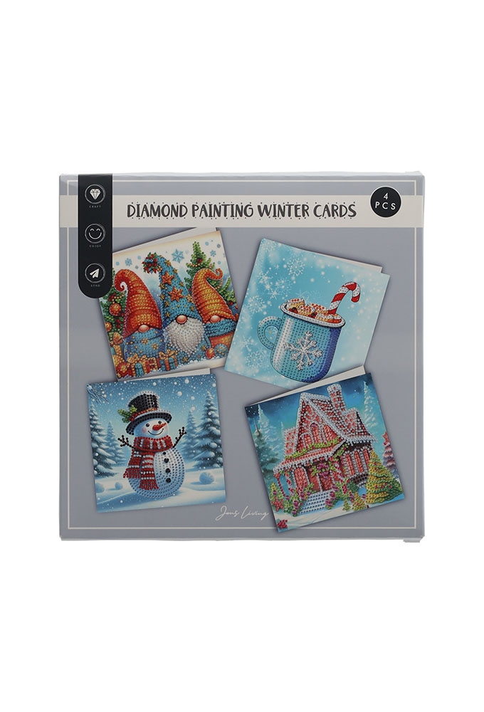 Jens Living Diamond Painting Winterkaart set 4st 16.5x16.5x0.2cm 1st