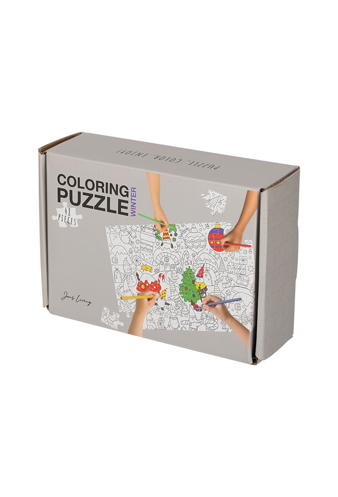 Jens Living Kleurplaat Puzzel Winter 33.7x21.5x0.1cm 1stuks