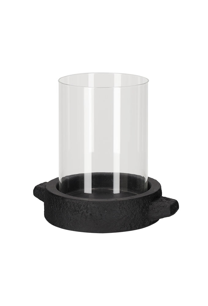 Jens Living Cement Lantaarn Jessie Zwart 16x12x15cm 1stuks