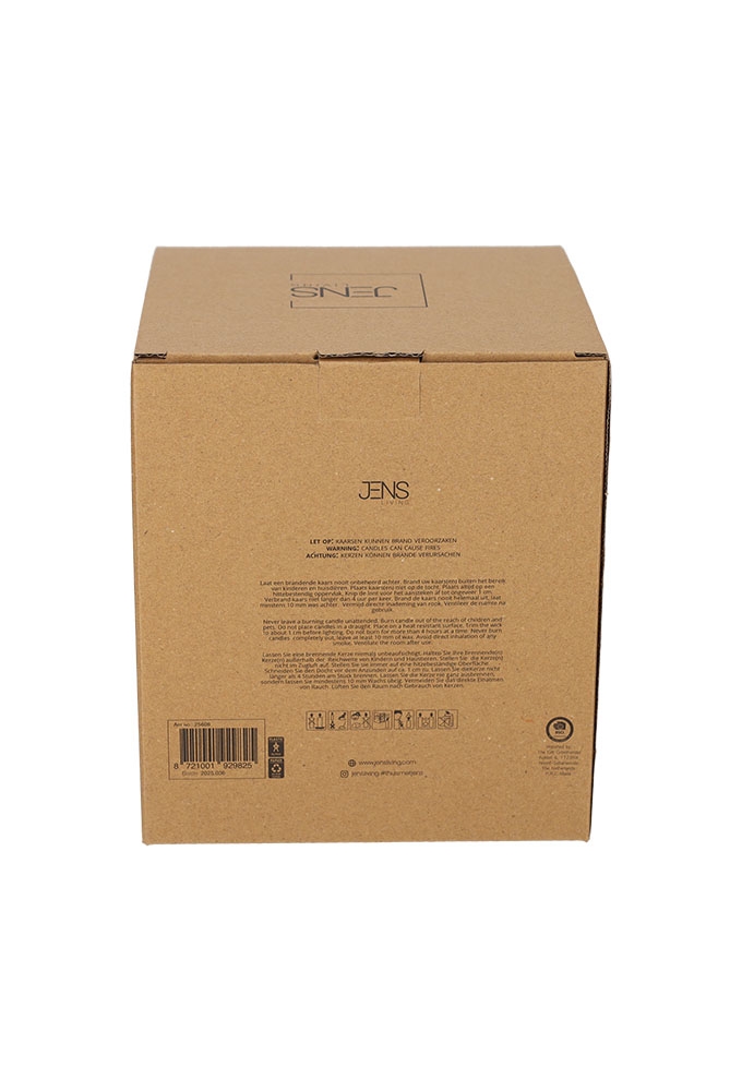 Jens Living Cement Lantaarn Jessie Zwart 16x12x15cm 1stuks