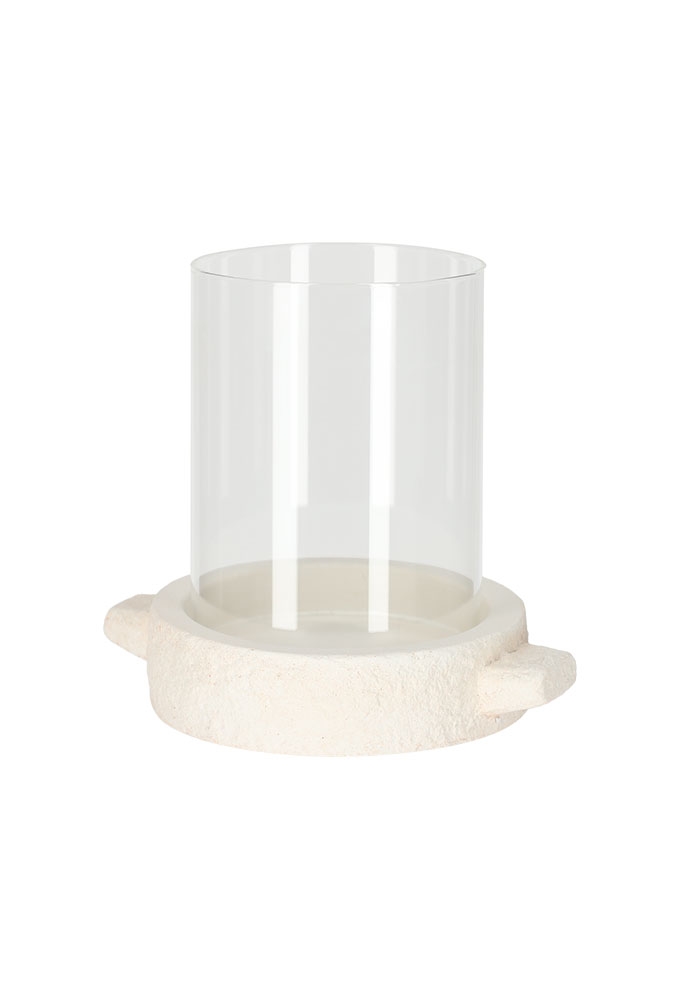 Jens Living Cement Lantaarn Jessie Off White 16x12x15cm 1stuks