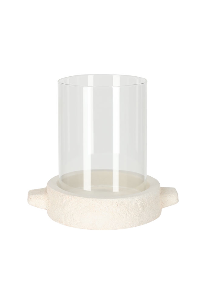 Jens Living Cement Lantaarn Jessie Off White 16x12x15cm 1stuks