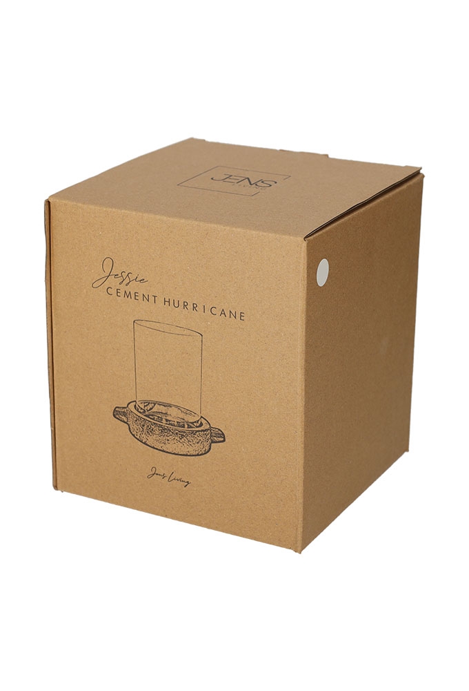 Jens Living Cement Lantaarn Jessie Off White 16x12x15cm 1stuks