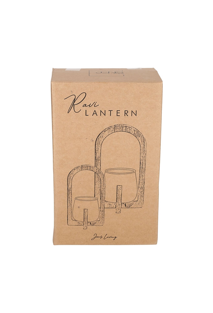 Jens Living Lantaarn Ravi Zwart Small 13x13x22cm 1stuks Jens Living Lantaarn Ravi Zwart Small 13x13x22cm 1stuks