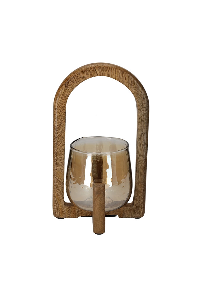 Jens Living Lantaarn Ravi Naturel Small 13x13x22cm 1stuks