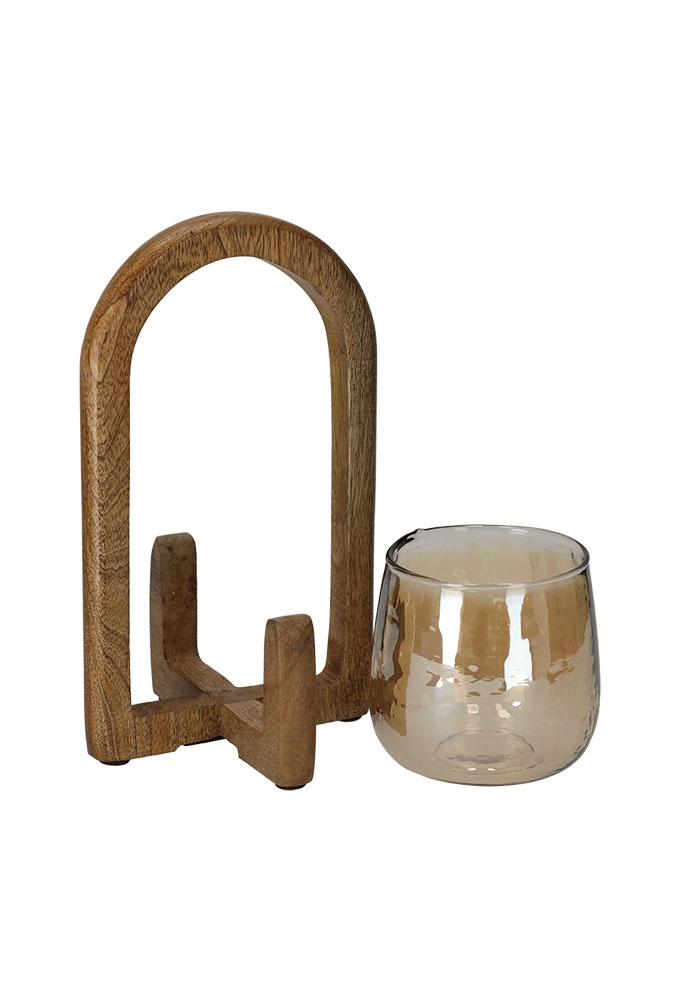 Jens Living Lantaarn Ravi Naturel Small 13x13x22cm 1stuks