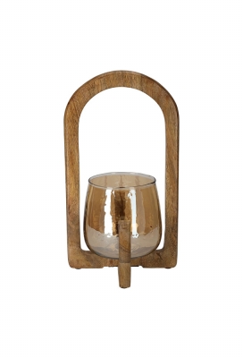 Jens Living Lantaarn Ravi Naturel Large 17.5x17.5x32cm 1stuks Jens Living Lantaarn Ravi Naturel Large 17.5x17.5x32cm 1stuks