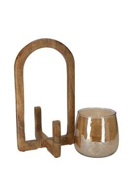 Jens Living Lantaarn Ravi Naturel Large 17.5x17.5x32cm 1stuks Jens Living Lantaarn Ravi Naturel Large 17.5x17.5x32cm 1stuks