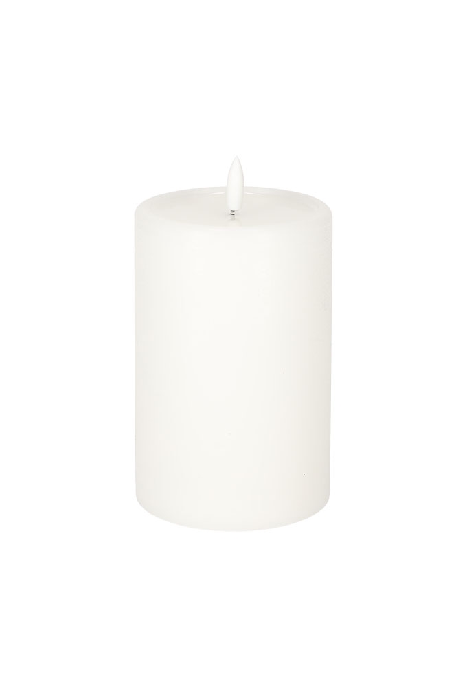 Jens Living Led Stompkaars Wit Medium 10x10x18cm 1stuks Jens Living Led Stompkaars Wit Medium 10x10x18cm 1stuks