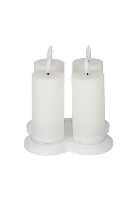 Jens Living Oplaadbare Led Kaarsen set van 4stuks 13.5x13.5x14.5cm 1st