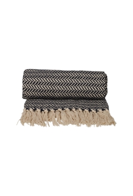 Jens Living Basic Recycled Cotton Plaid Blauw 130x180x0.3cm 1stuks