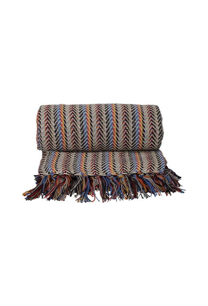 Jens Living Recycled Cotton Plaid Pip Multicolor 130x180x0.3cm 1stuks