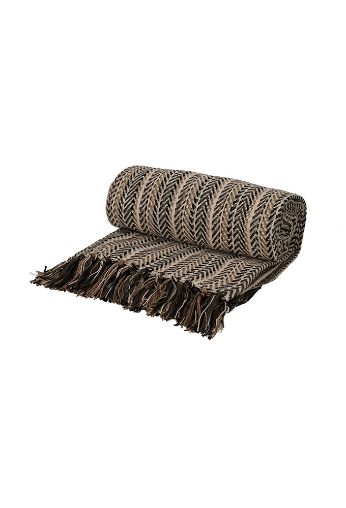 Jens Living Recycled Cotton Plaid Pip Naturel 130x180x0.3cm 1stuks