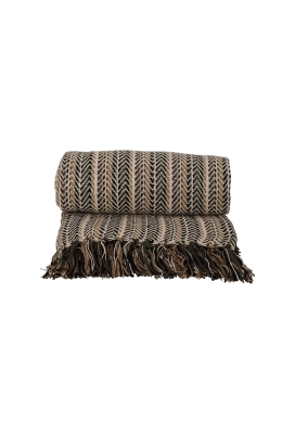 Jens Living Recycled Cotton Plaid Pip Naturel 130x180x0.3cm 1stuks Jens Living Recycled Cotton Plaid Pip Naturel 130x180x0.3cm 1stuks