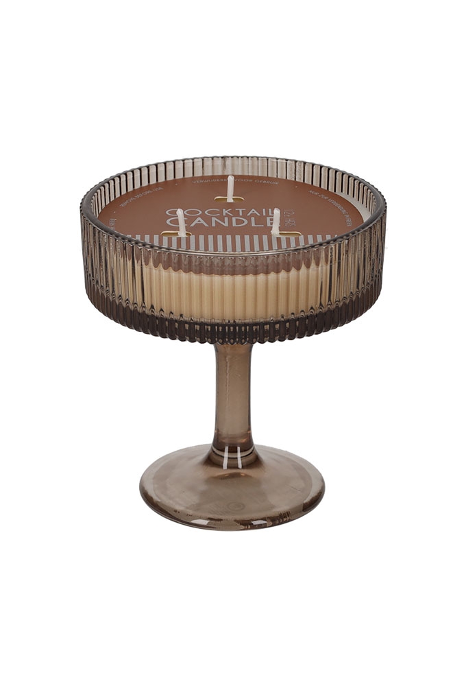 Jens Living Cocktail Kaars Bruin 10.5x10.5x11cm 1stuks