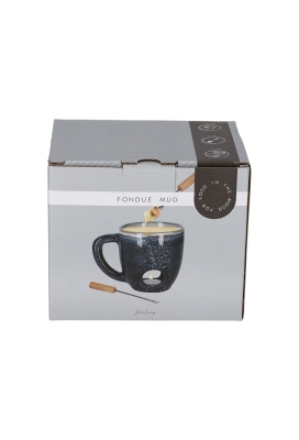 Jens Living Fondue Mok Blauw 14x10x11cm 1stuks